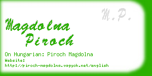 magdolna piroch business card